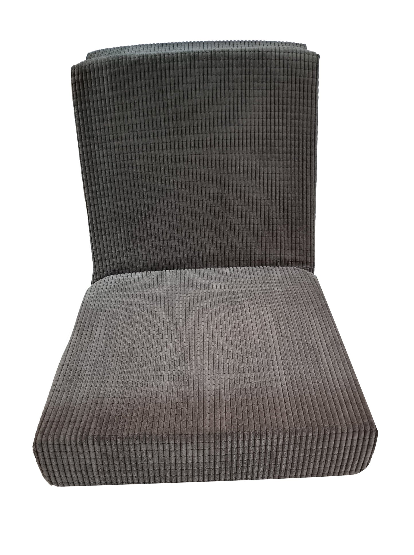 Tri-Folding Futon Mattress with Soft Jumbo Cord Cover and Matching Cushion