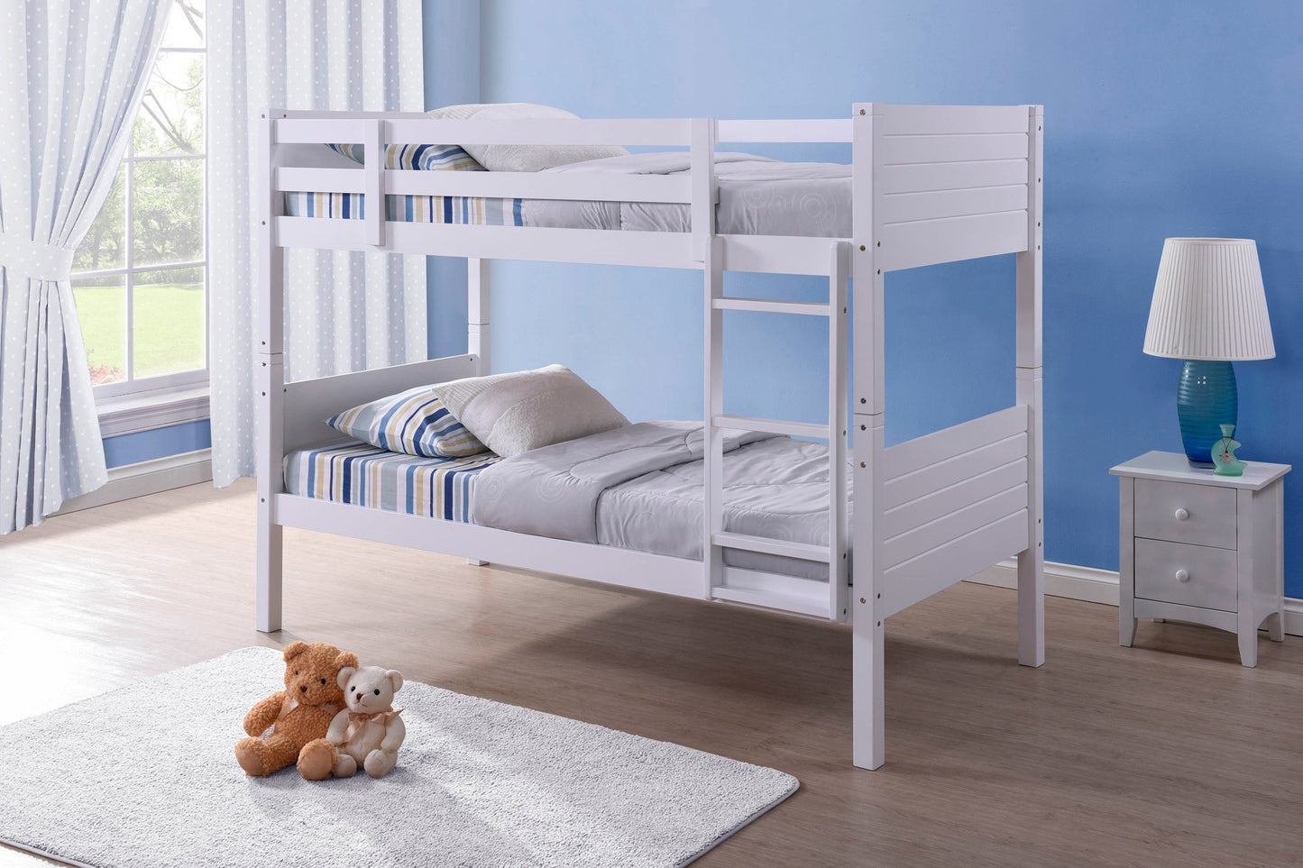 Bedford White Wooden Bunk Bed | Converts into Two Single Beds | Optional Underbed Storage Drawers