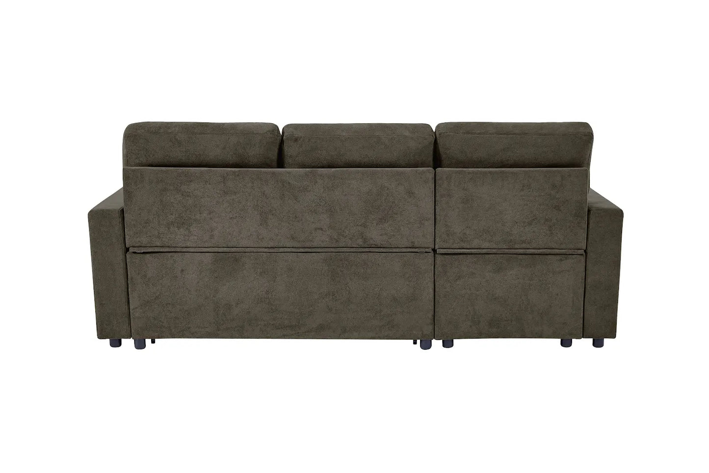 Reegan L-Shaped Corner Sofa Bed with Hidden Storage & Reversible Chaise – Grey or Brown