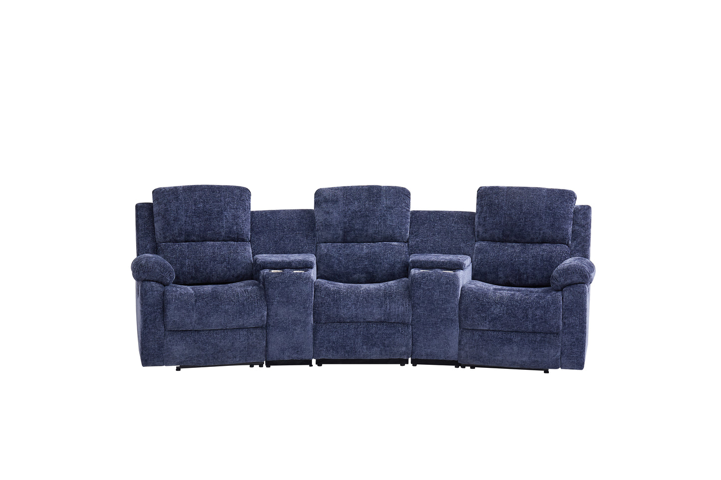 Nova 3-Seater Recliner Sofa – Manual Recliners | USB Ports | Cupholders | Hidden Storage