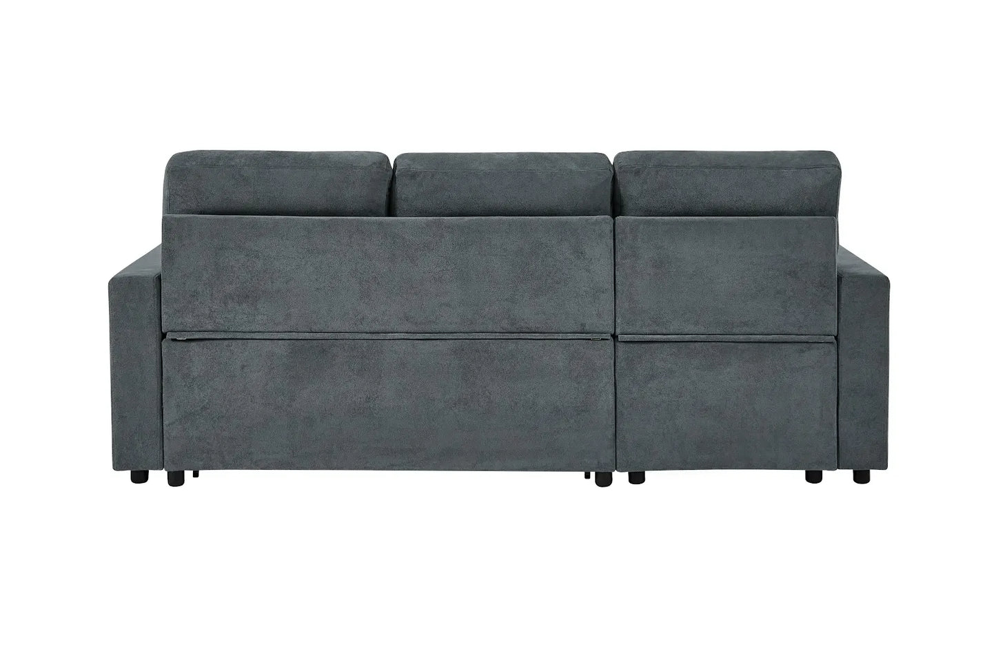 Reegan L-Shaped Corner Sofa Bed with Hidden Storage & Reversible Chaise – Grey or Brown