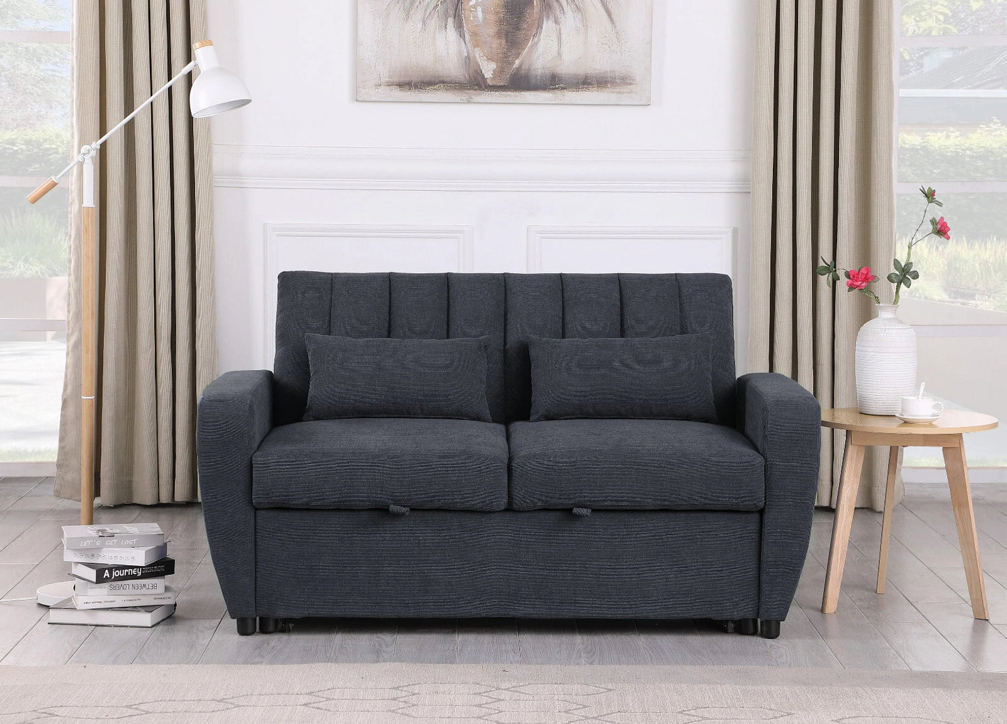 Gibson Modern and Versatile Fabric 2 Seater, Double, Guest Sofa Bed - 3 Colors
