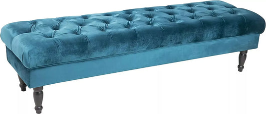JOY Upholstered Decorative Styling Bench, Bedroom Bench Seat, Tufted and Cushion