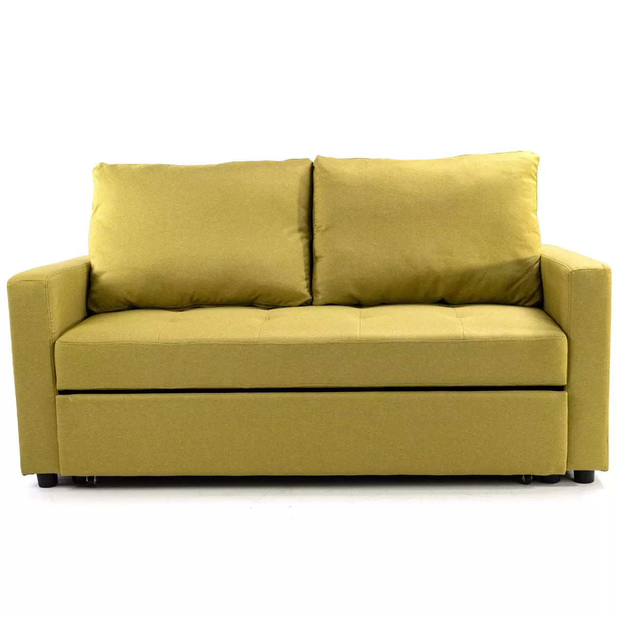 Fabric 2 Seater Double Sleep Grey, Brown & Lime Omari Modern Stylish (SOFA BED)
