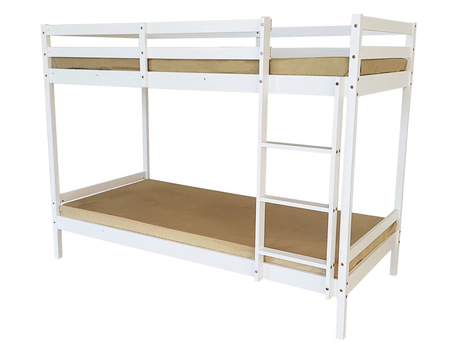 Mecor 3FT Single Bunk Bed - 120/150kg Capacity - Kids/Teens - Grey/White