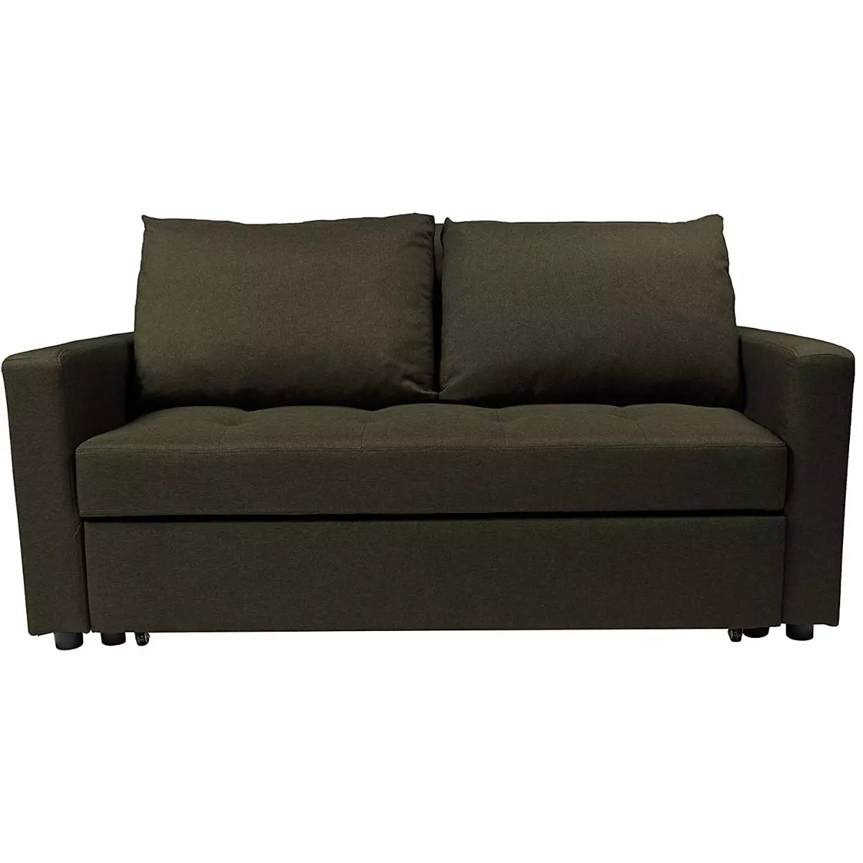 Fabric 2 Seater Double Sleep Grey, Brown & Lime Omari Modern Stylish (SOFA BED)