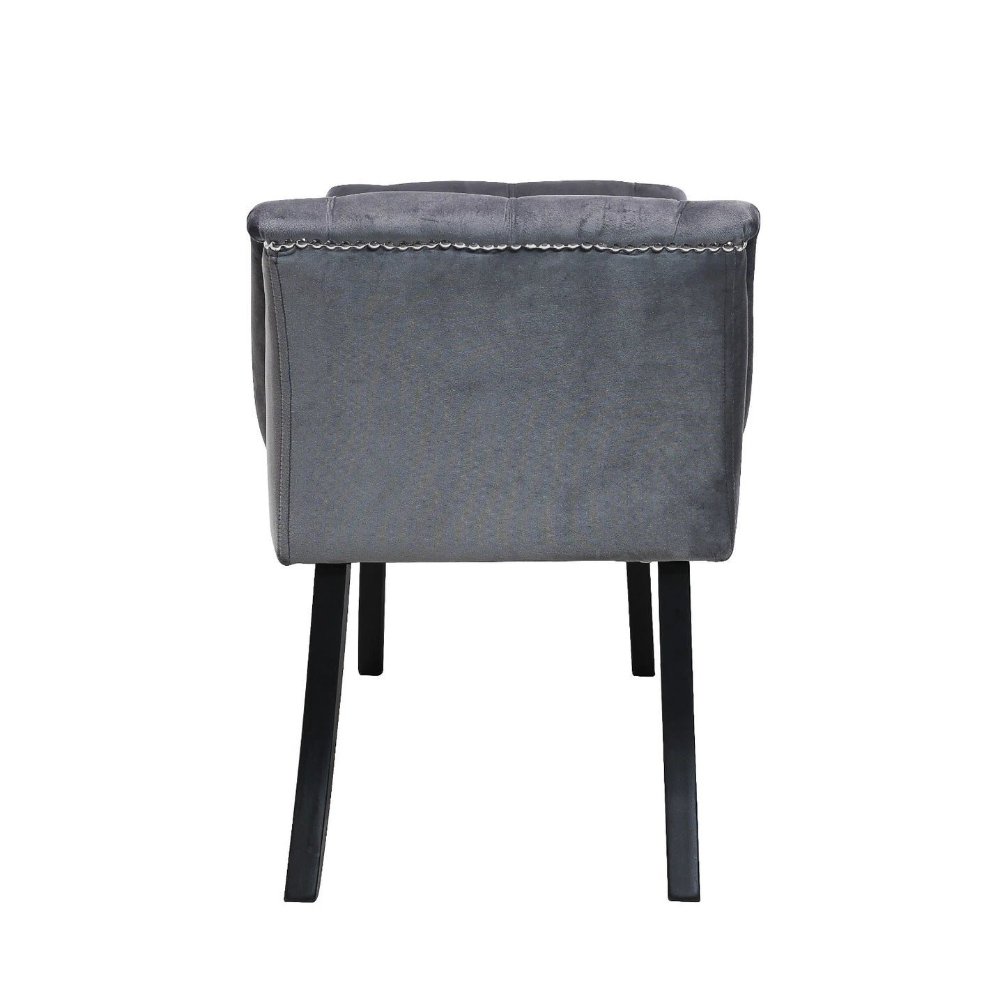 OLGA Upholstered Velvet Bench Seat with Beading –Tufted Bedroom or Hallway Stool