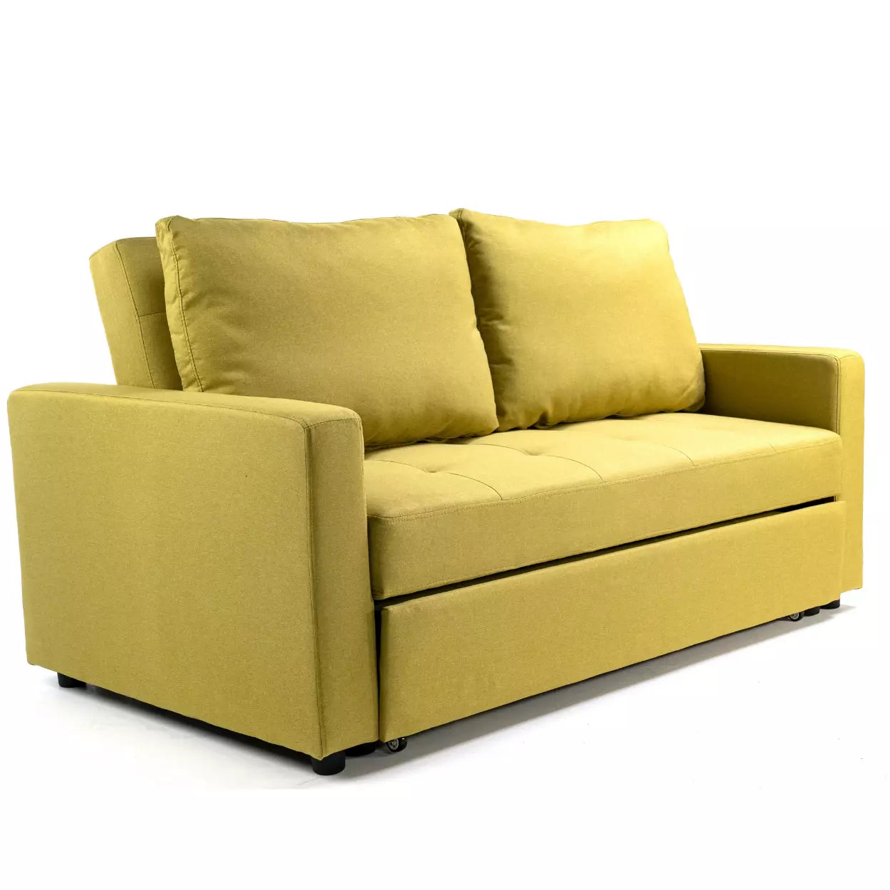 Fabric 2 Seater Double Sleep Grey, Brown & Lime Omari Modern Stylish (SOFA BED)