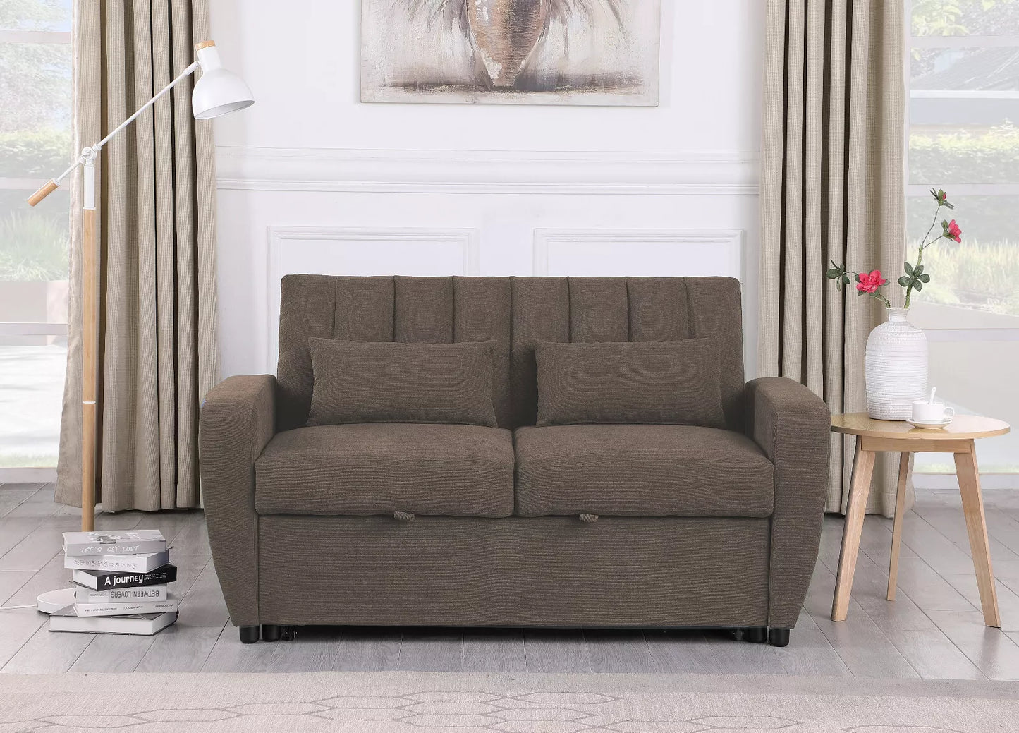 Gibson Modern and Versatile Fabric 2 Seater, Double, Guest Sofa Bed - 3 Colors
