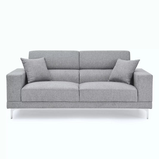 Viva Sofa, Grey Fabric Settee, 2 or 3 Seater, Living Room Furniture Set