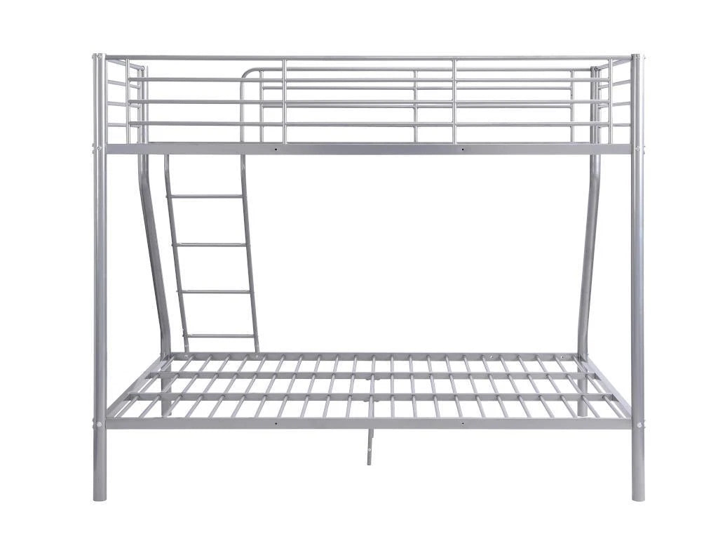 Palmdale Metal Triple Sleeper Bunk Bed – 3FT Single / 4FT6 Double – Strong & Durable Silver Frame