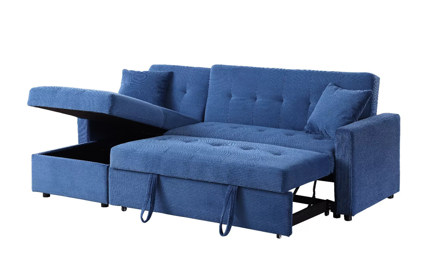 Hinton Sofa Bed: Reversible Chaise, Hidden Storage, 3-Seater Sleeper