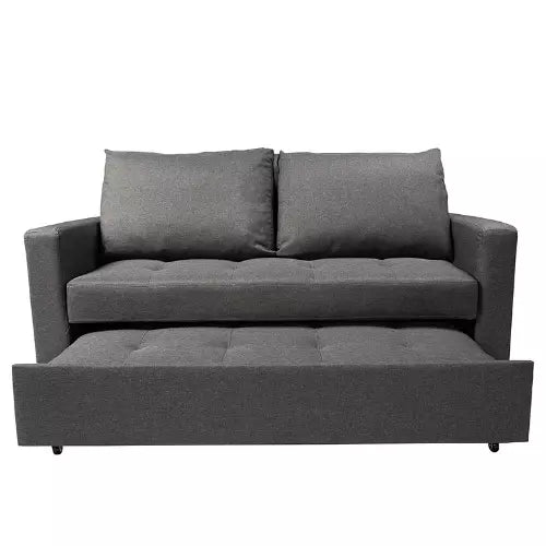 Fabric 2 Seater Double Sleep Grey, Brown & Lime Omari Modern Stylish (SOFA BED)