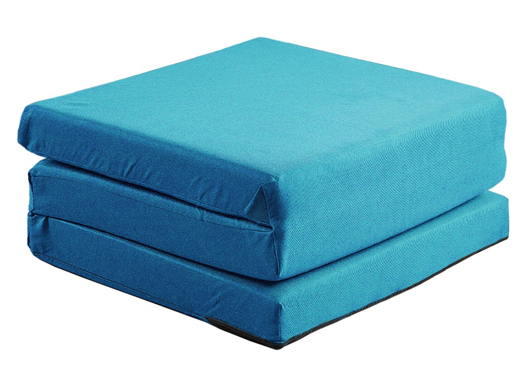 Kids Folding Fabric Futon Mattress - Multiple Colours Available