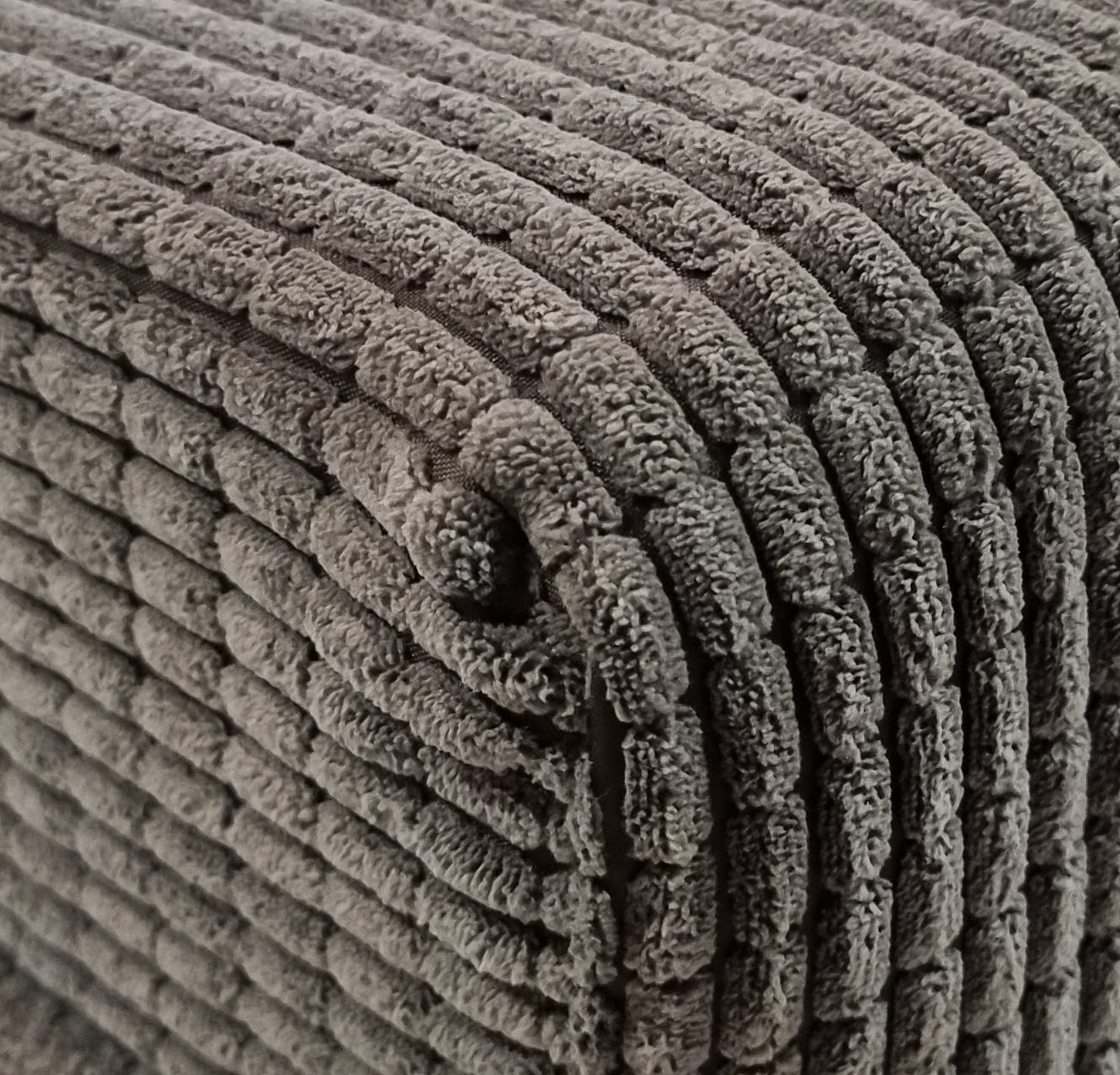 Tri-Folding Futon Mattress with Soft Jumbo Cord Cover and Matching Cushion