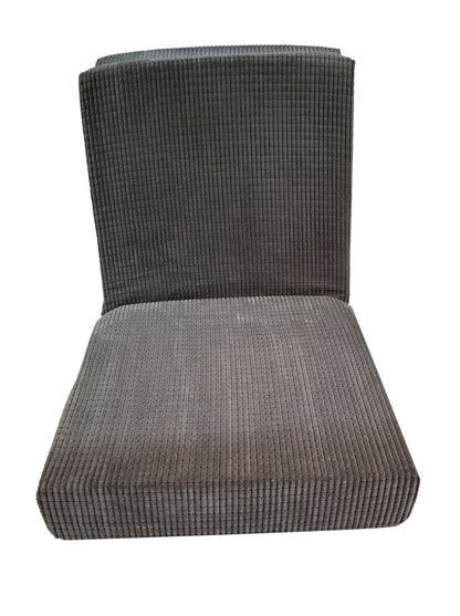 Tri-Folding Futon Mattress with Soft Jumbo Cord Cover and Matching Cushion