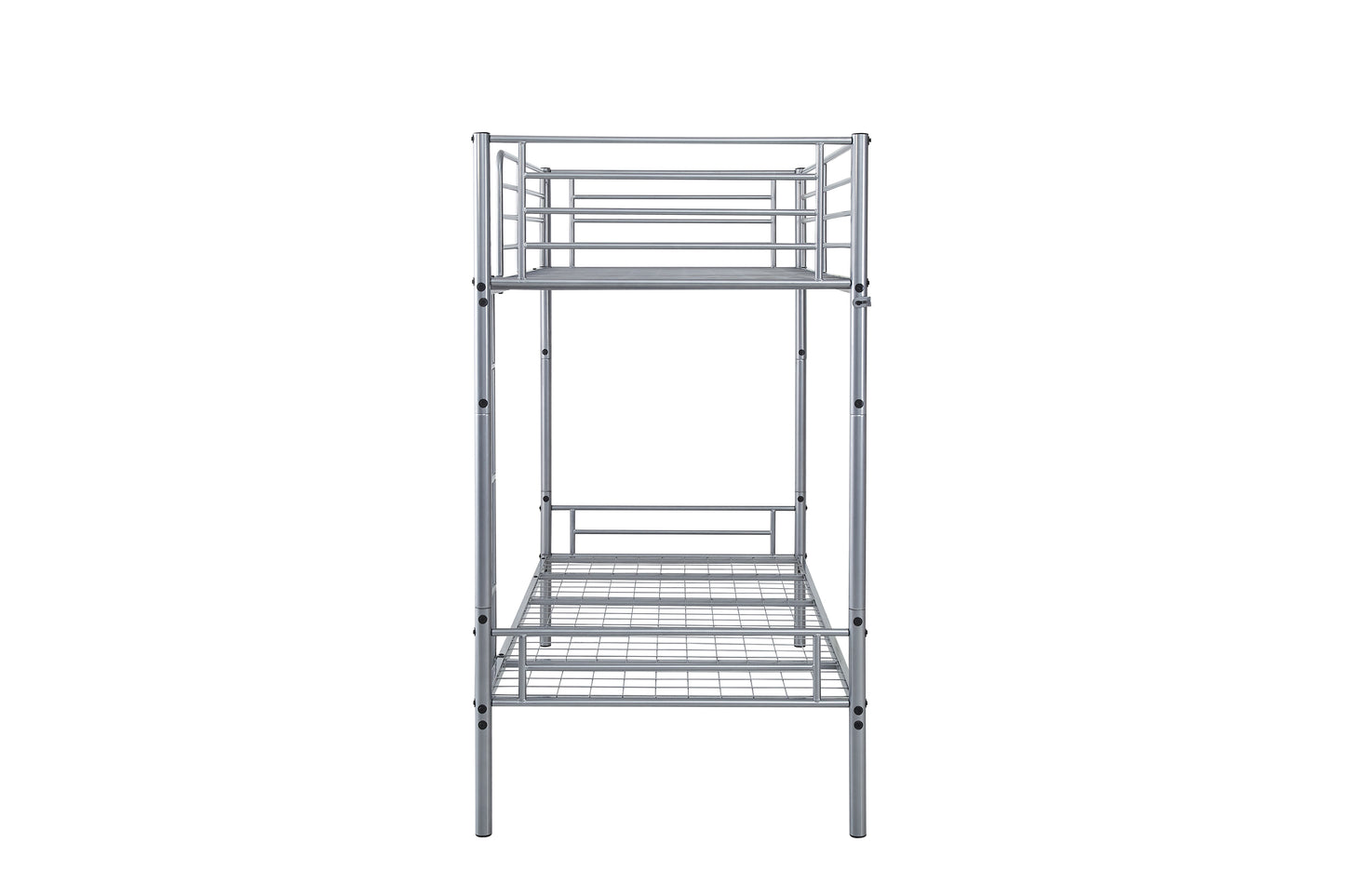 Lynton Metal Bunk Bed with Mesh Base | Split into 2 Singles | Silver Frame 3FT