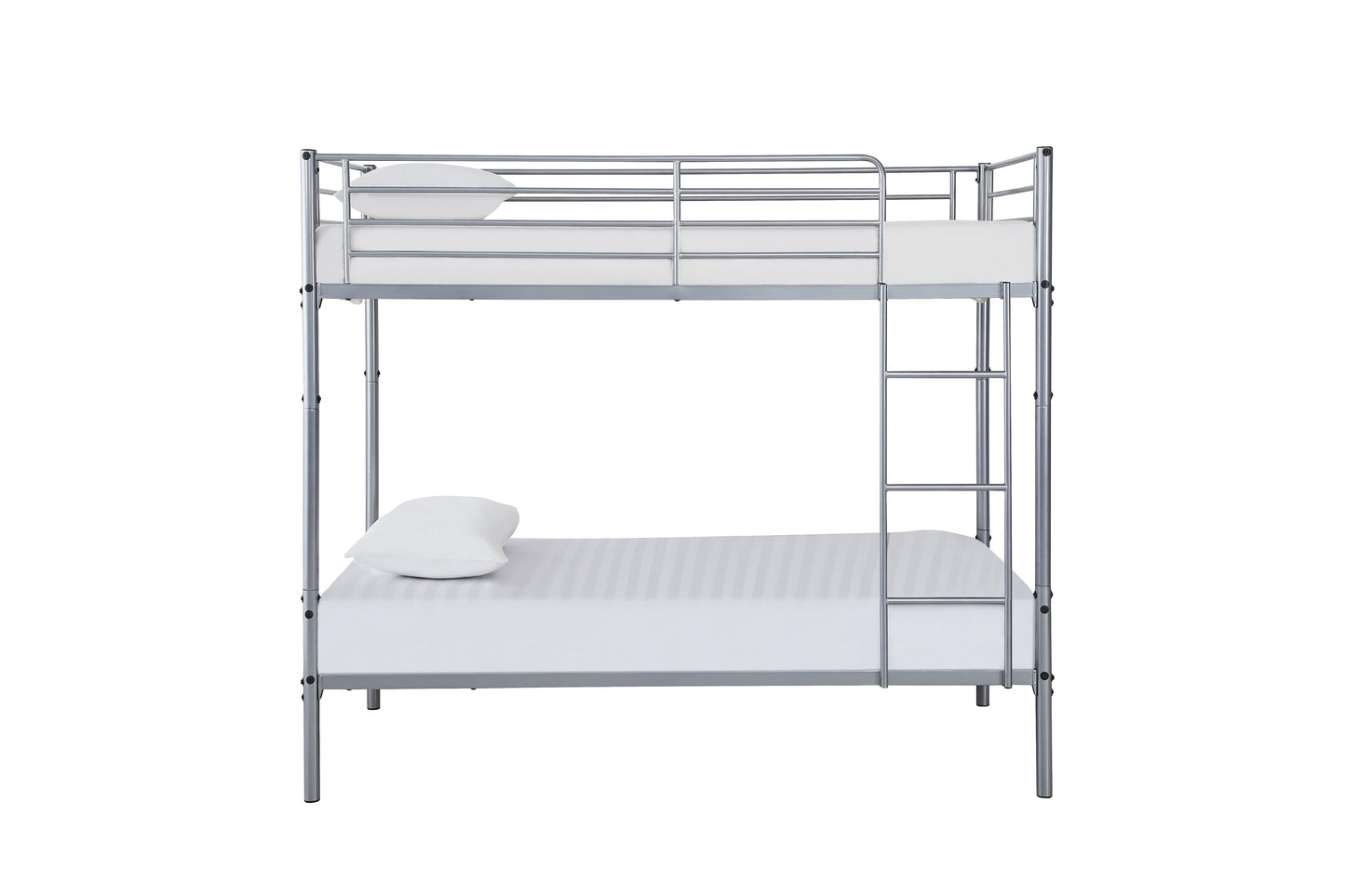Lynton Metal Bunk Bed with Mesh Base | Split into 2 Singles | Silver Frame 3FT