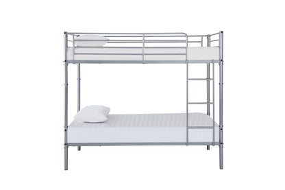 Lynton Metal Bunk Bed with Mesh Base | Split into 2 Singles | Silver Frame 3FT