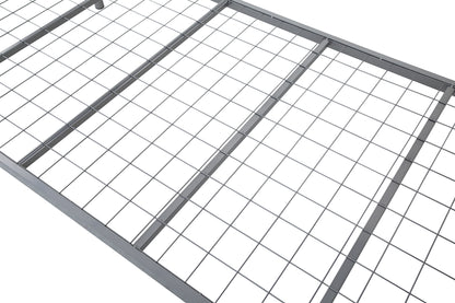 Lynton Metal Bunk Bed with Mesh Base | Split into 2 Singles | Silver Frame 3FT