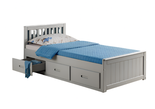 3'0 Mission Grey Wooden Storage Bed