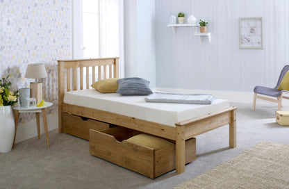 Chester Pine Wooden Bed Frame – Single, Small Double, Double & King Sizes | Optional Storage Drawers