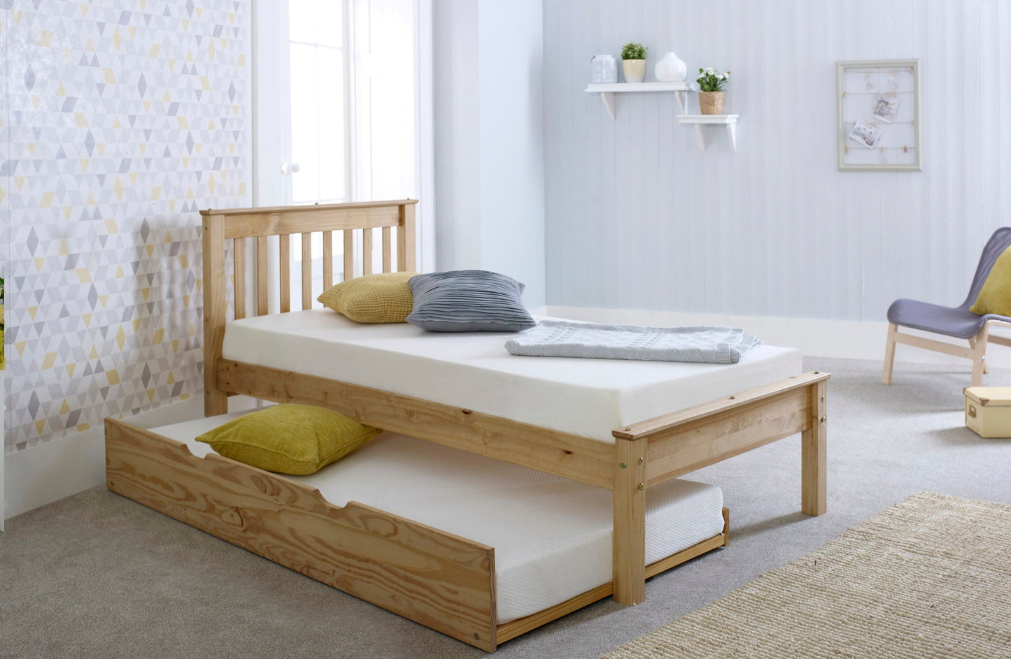 Chester Pine Wooden Bed Frame – Single, Small Double, Double & King Sizes | Optional Storage Drawers