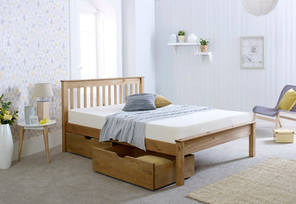 Chester Pine Wooden Bed Frame – Single, Small Double, Double & King Sizes | Optional Storage Drawers