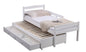 Captain Wooden Bed with Trundle, Storage Drawers and Safety Guard Rail