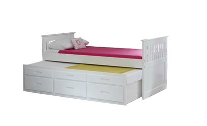 Captains White Wooden Guest Bed Frame - 3ft Single