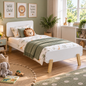 3ft Atlantic Single Bed White Wooden Bed Frame for Kids, Teenagers, Guest Rooms & Bedrooms
