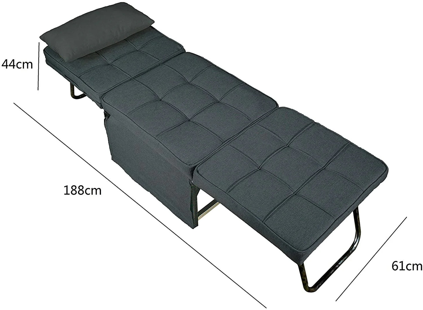 Mito 3-in-1 Travel Chair | Pouffe, Recliner & Guest Bed in One