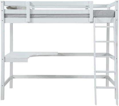 Wooden Study Bunk Bed Frame with Desk