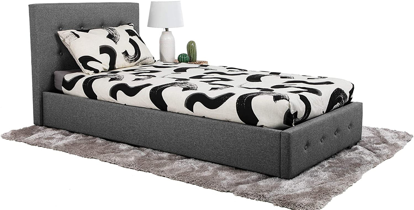 Bath Ottoman Gas Lift Fabric Storage Bed (Various Sizes)