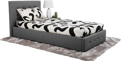 Bath Ottoman Gas Lift Fabric Storage Bed (Various Sizes)