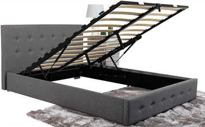 Bath Ottoman Gas Lift Fabric Storage Bed (Various Sizes)