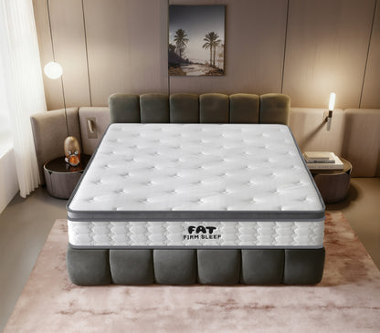 FAT Sleep Firm 25cm Bonnell Spring Mattress | 4cm Support Foam | Orthopaedic | 4 Sizes