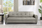Zinc 3 Seater PU Leather Sofa Bed with Storage – Grey, Black & Brown