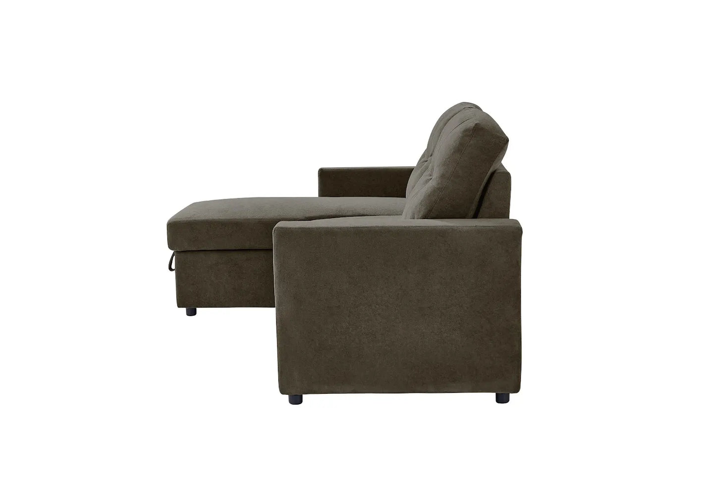 Reegan L-Shaped Corner Sofa Bed with Hidden Storage & Reversible Chaise – Grey or Brown
