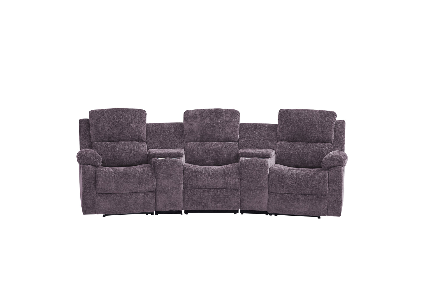 Nova 3-Seater Recliner Sofa – Manual Recliners | USB Ports | Cupholders | Hidden Storage