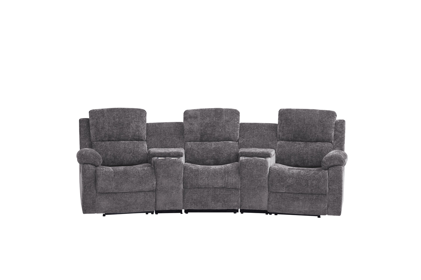Nova 3-Seater Recliner Sofa – Manual Recliners | USB Ports | Cupholders | Hidden Storage