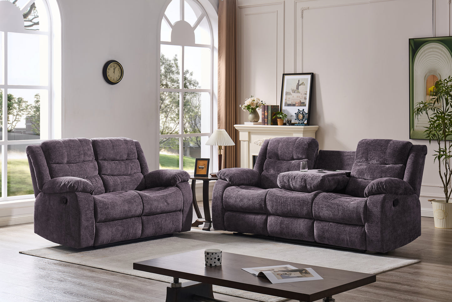 Roma Recliner Sofa with USB Charger & Cup Holders | Never Leave Your Seat