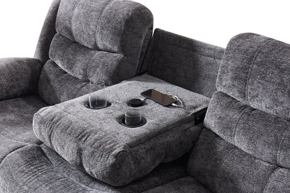 Roma Recliner Sofa with USB Charger & Cup Holders | Never Leave Your Seat