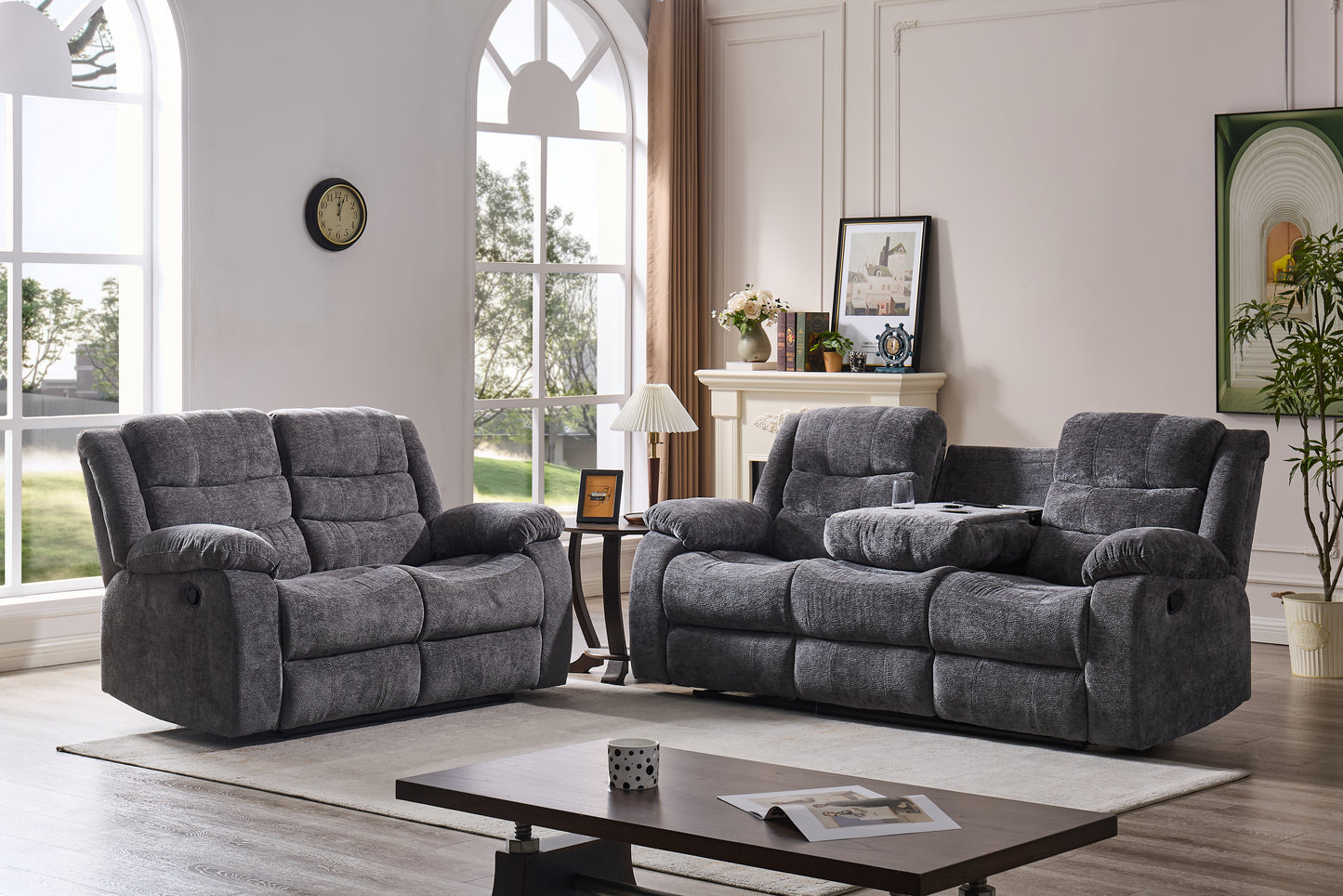 Roma Recliner Sofa with USB Charger & Cup Holders | Never Leave Your Seat