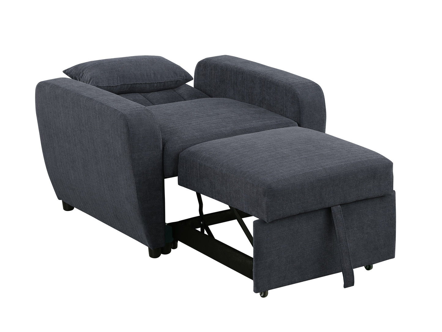 Gibson Modern Fabric 1 Seater Chair Bed with Pillow - Stylish, Smart ,Ultra-Comfortable