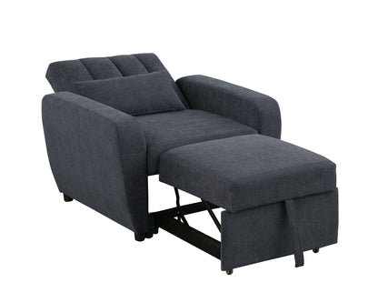 Gibson Modern Fabric 1 Seater Chair Bed with Pillow - Stylish, Smart ,Ultra-Comfortable