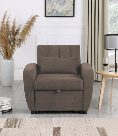 Gibson Modern Fabric 1 Seater Chair Bed with Pillow - Stylish, Smart ,Ultra-Comfortable