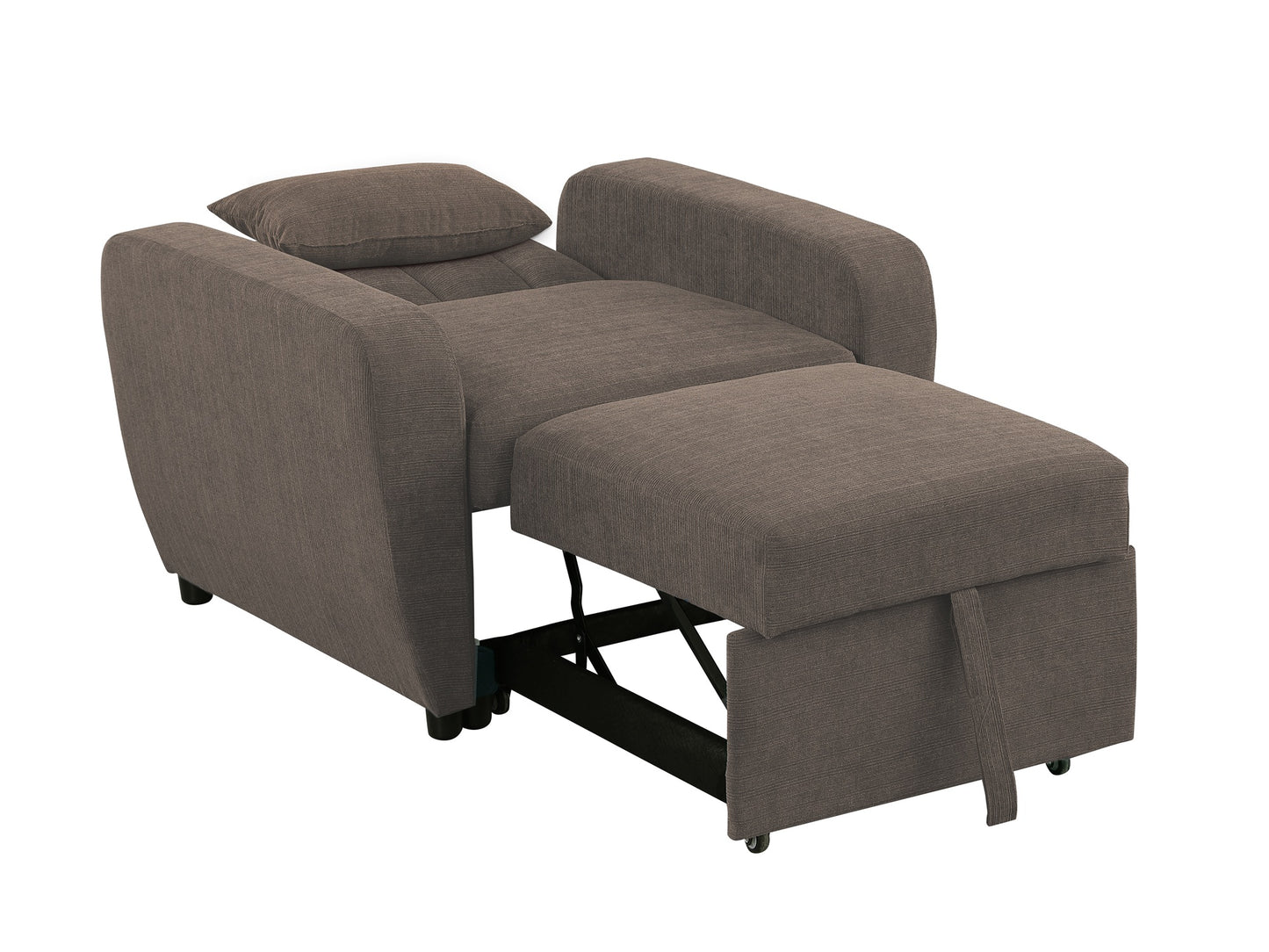 Gibson Modern Fabric 1 Seater Chair Bed with Pillow - Stylish, Smart ,Ultra-Comfortable