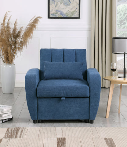 Gibson Modern Fabric 1 Seater Chair Bed with Pillow - Stylish, Smart ,Ultra-Comfortable