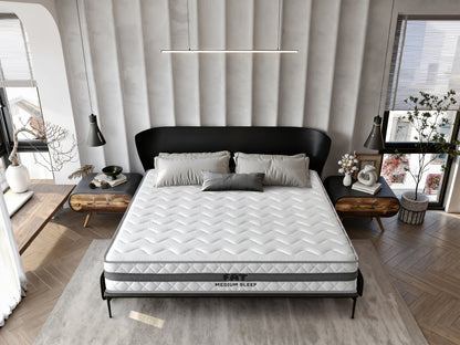 FAT Sleep Medium Firm 20cm Mattress | Tight Top Bonnell Spring | 2.3mm Wire | 4 Sizes